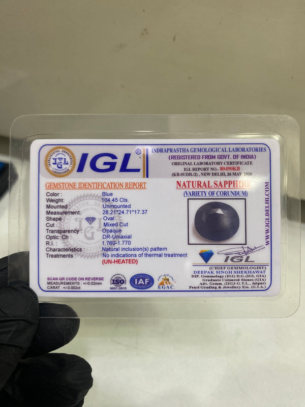 100% Natural Blue Sapphire (Neelam)Ceylon (srilanka)