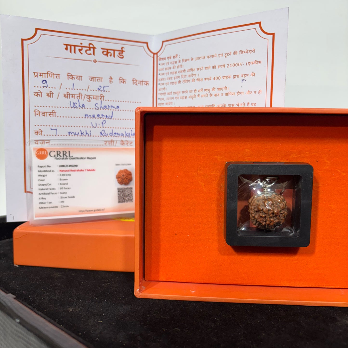7 Mukhi Nepali Rudraksha -100% Real