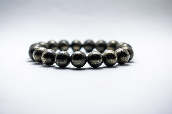 Raw Pyrite Bracelet – Natural Rough Pyrite Stone Beaded Bracelet