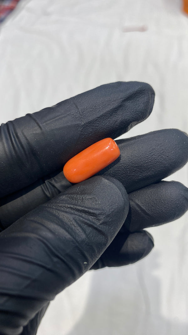 100% Natural Premium Red Coral Stone (Moonga) – 11.1 Ratti | 100% Original High-Quality Red Coral Gemstone