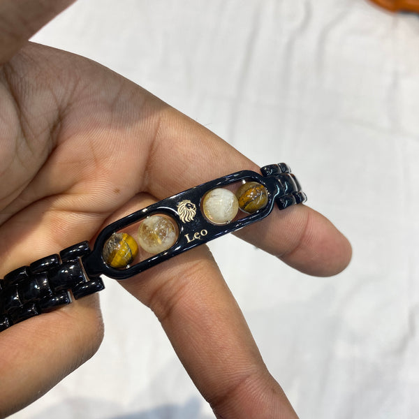 Premium Leo (Singh Rashi) Gemstone Bracelet | Zodiac Sign Bracelet