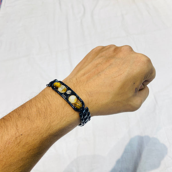 Premium Leo (Singh Rashi) Gemstone Bracelet | Zodiac Sign Bracelet