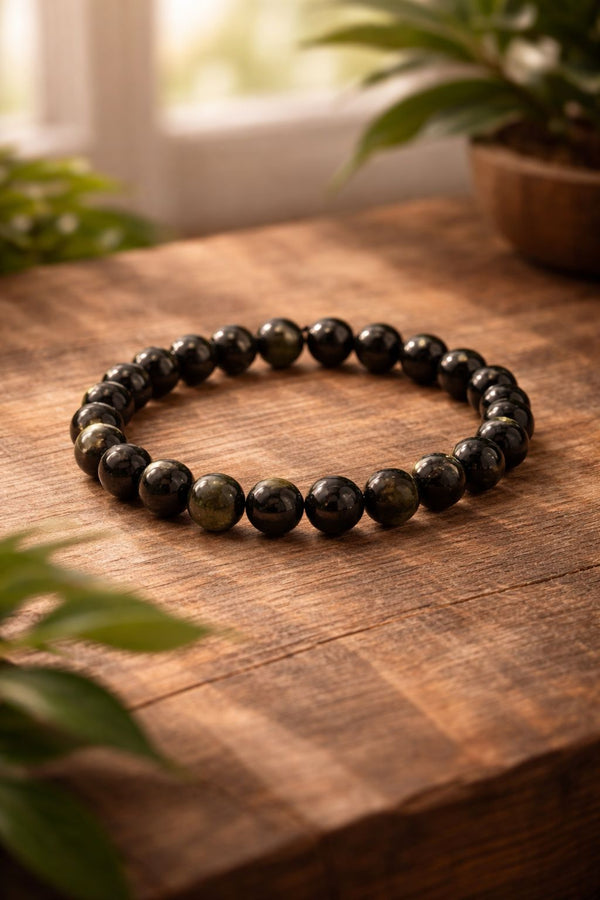 Black Obsidian Healing Bracelet – Balance, Focus & Power