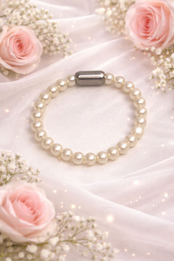 Pearl Bracelet with Magnet – Elegant Magnetic Pearl Beaded Bracelet
