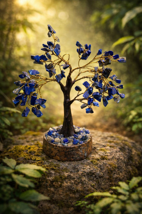 💙 Lapis Lazuli Tree – Natural Wisdom & Success Healing Crystal Tree