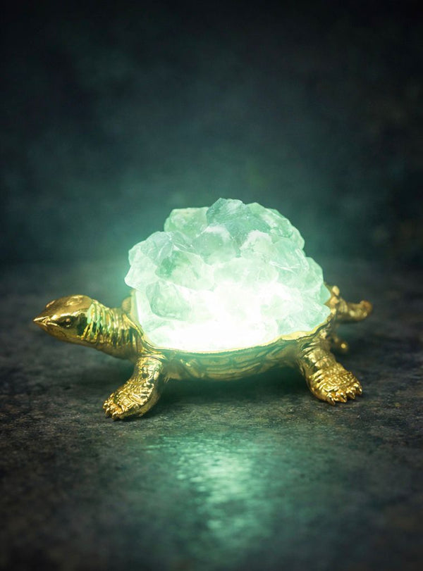 Green Aventurine Crystal Turtle with Cable – Natural Lucky Stone Turtle for Décor