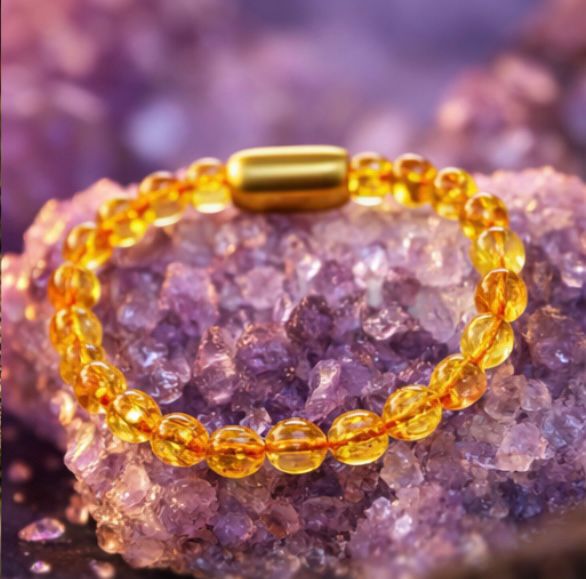 Diamond Cut Citrine Bracelet 💛🧲 | Attract Wealth, Success & Positive Energy