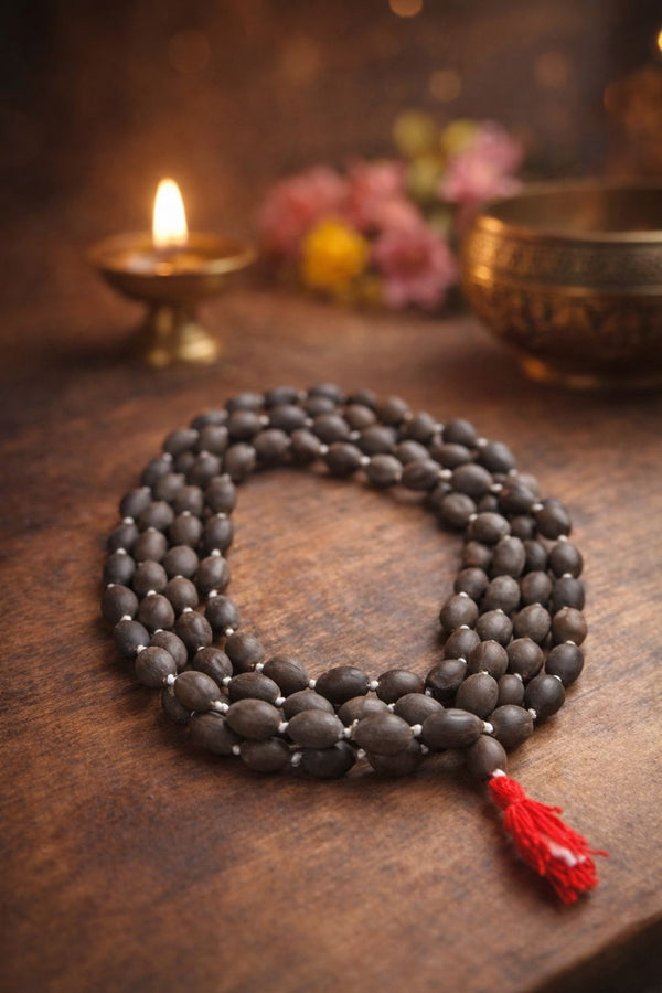 Kamal Gatta Mala – 108+1 Beads | 15 mm | Sacred Lotus Seed Mala for Meditation & Prosperity