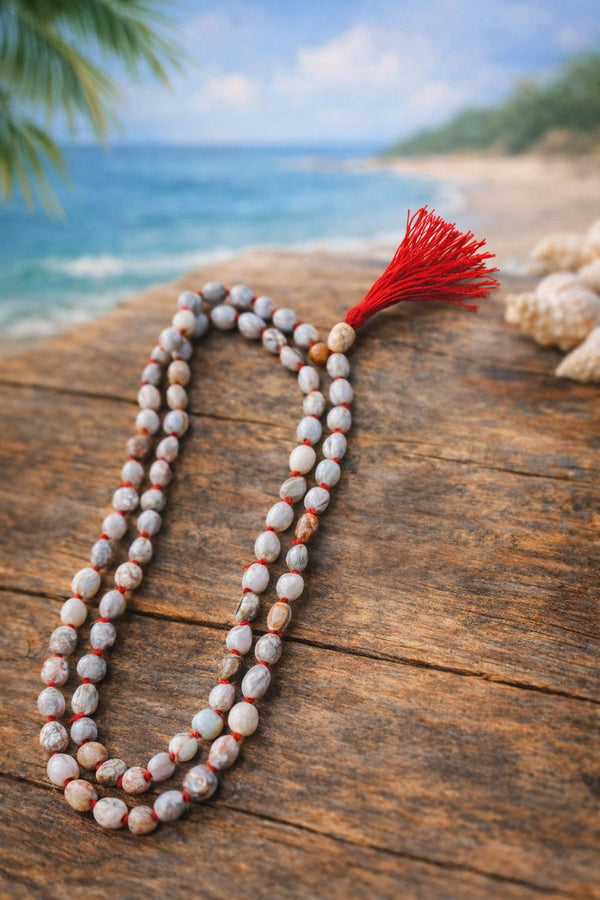 Natural Vaijayanti Mala – 108+1 Beads (6mm)