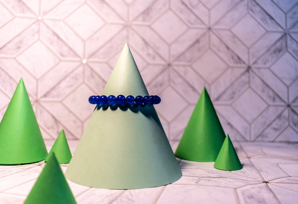 Blue Agate Bracelet – Natural Stone Healing Jewelry for Balance & Calm