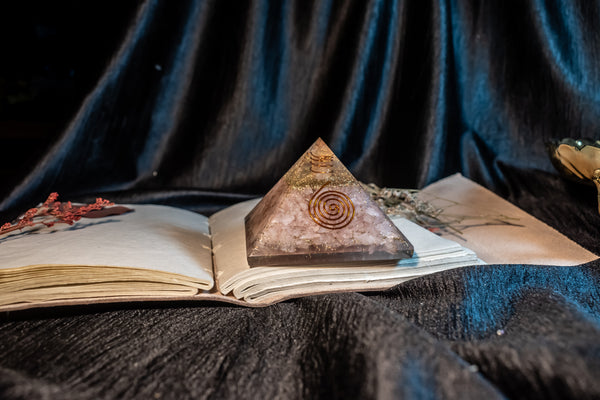 Premium Rose Quartz Pyramid – Spiritual Healing Crystal for Home & Altar