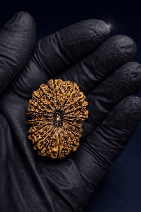 15 Mukhi Nepali Rudraksha with Lab Certificate & X-Ray – (31mm)