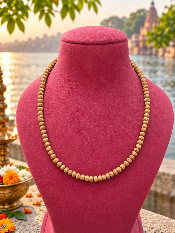 Seven Mukhi Indonesian Rudraksha Mala with Lab Certificate