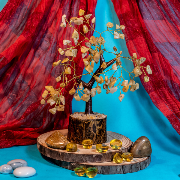 Natural Citrine Crystal Tree – Wealth & Abundance Feng Shui Tree | Prosperity, Success & Positive Energy Home Décor
