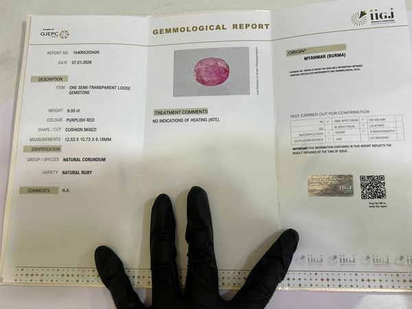 100% Natural Old Burma Ruby (Manik) – 9.3 Ratti