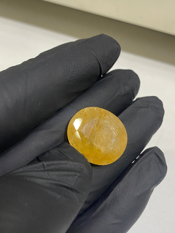 100% Natural Ceylon Yellow Sapphire (Pukhraj) – 33.6 Carat