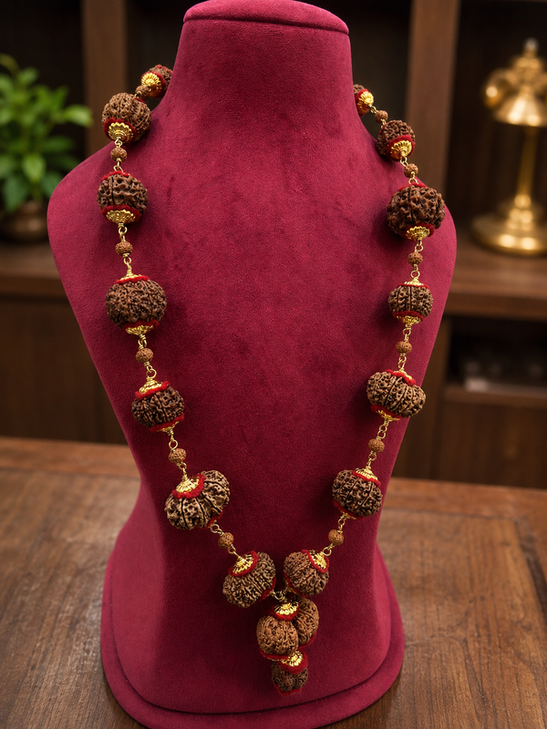 1-14 Mukhi Siddh Rudraksha Mala with Collector Beads