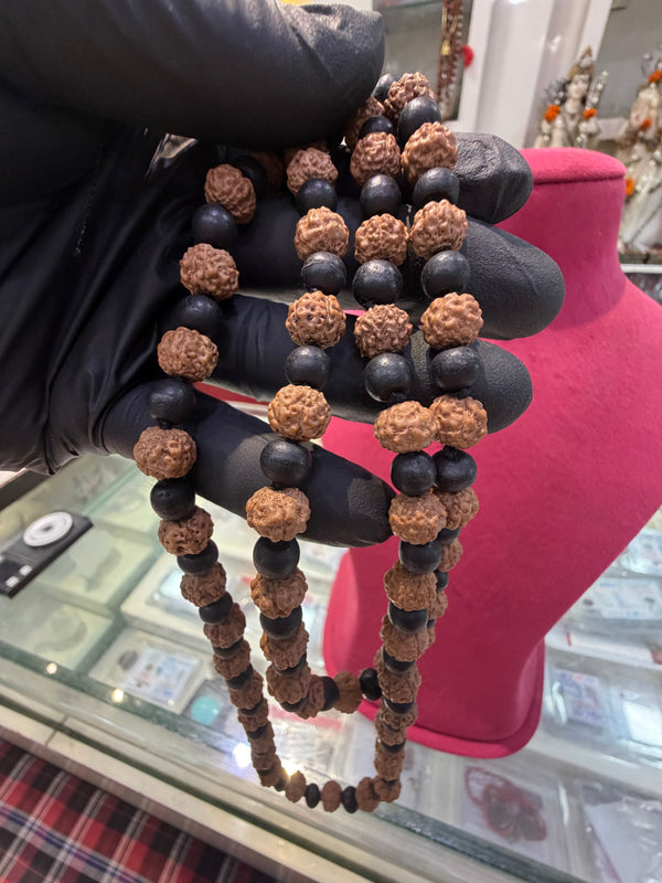 Natural Karungali Rudraksha Mala (Best Quality) 108+1 beads