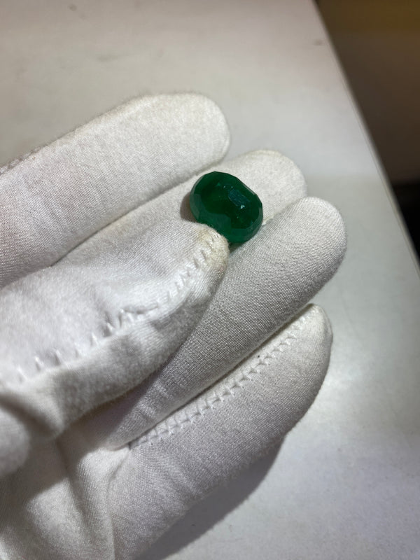 100% Natural Premium Zambian Panna (Emerald) – 9.7 Carat | High-Quality Green Gemstone