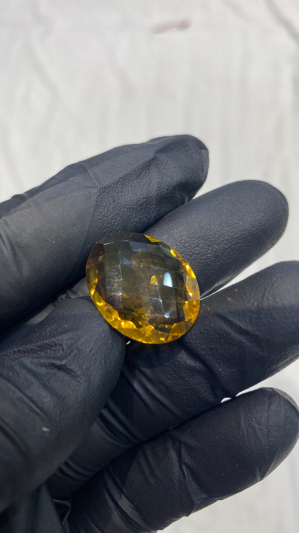 100% Natural Premium Citrine Stone – 21.7 Carat | 100% Original High-Quality Yellow Gemstone