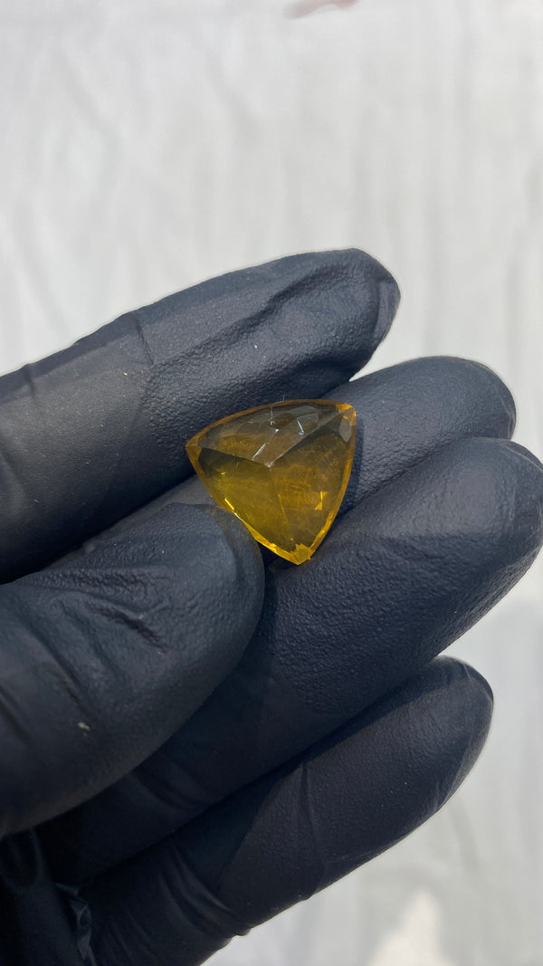 100% Natural Premium Citrine Stone – 17 Carat | 100% Original High-Quality Yellow Gemstone