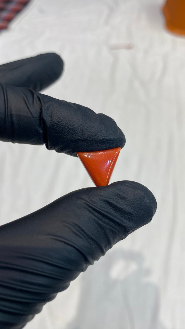 100% Natural Premium Triangle Red Coral Stone (Moonga) – 8.61 Ratti | 100% Original High-Quality Red Coral Gemstone