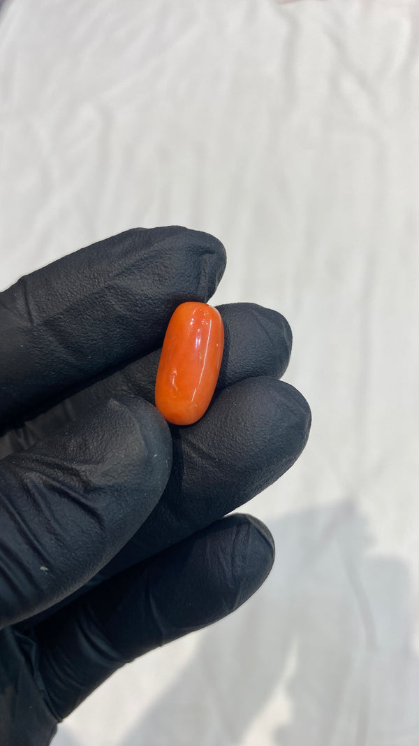 100% Natural Premium Red Coral Stone (Moonga) – 11.9 Ratti | 100% Original High-Quality Red Coral Gemstone