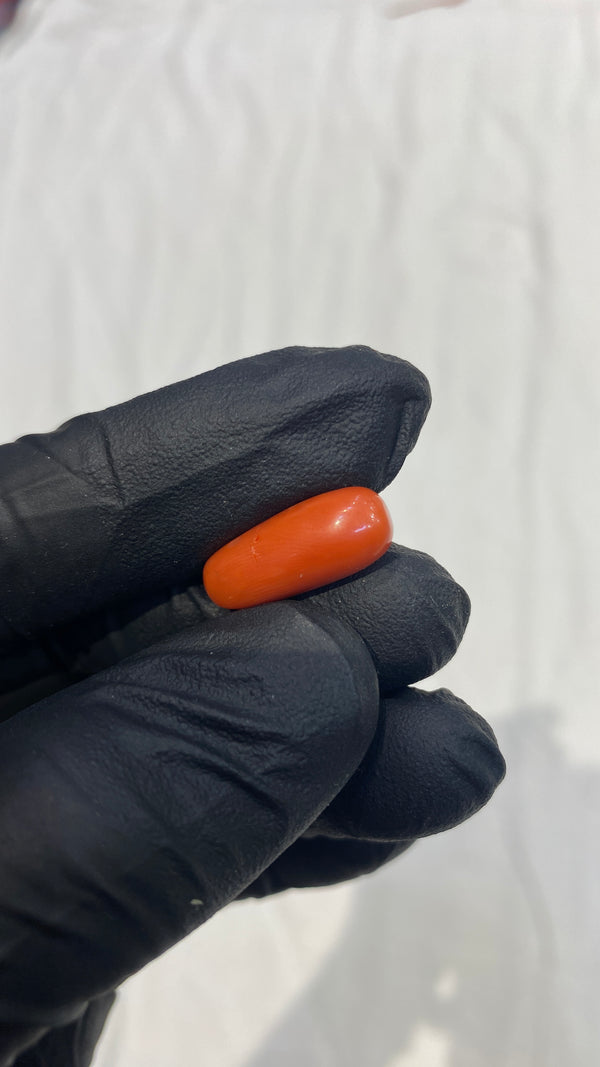 100% Natural Premium Red Coral Stone (Moonga) – 9.5 Ratti | 100% Original High-Quality Red Coral Gemstone