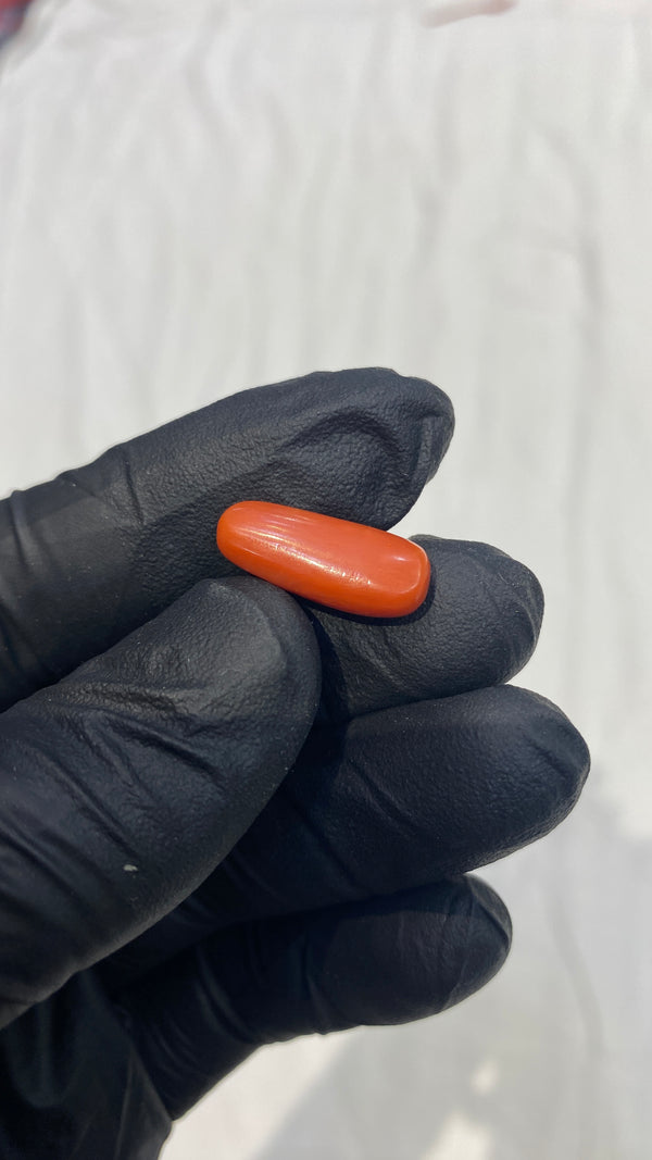 100% Natural Premium Red Coral Stone (Moonga) – 9.5 Ratti | 100% Original High-Quality Red Coral Gemstone