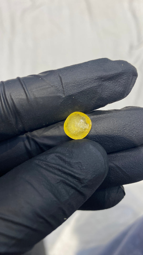 100% Natural Premium Nigerian Pukhraj (Yellow Sapphire) – 4.3 Carat | 100% Original High-Quality Yellow Gemstone