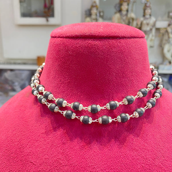 Premium Karungali Mala in Pure Silver | Traditional Spiritual Mala