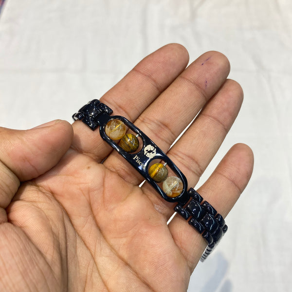 Premium Pisces (Meen Rashi) Gemstone Bracelet | Zodiac Sign Bracelet