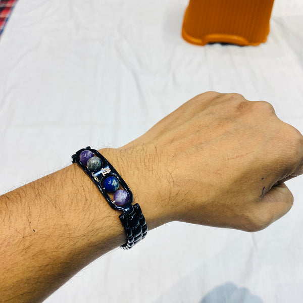 Premium Aquarius (Kumbh Rashi) Gemstone Bracelet | Zodiac Sign Bracelet