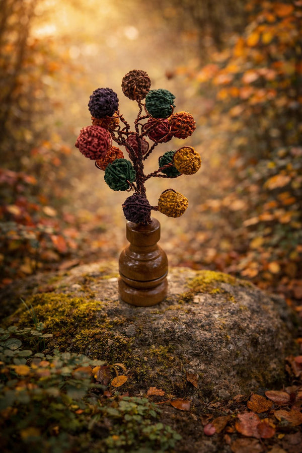 🌈 5 Mukhi Nepali  Authentic Colorful Rudraksha Bracelet – Certified Divine Protection Beads