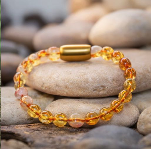 Citrine Bracelet with Magnet Lock 💛🧲 | Wealth • Confidence • Positive Energy