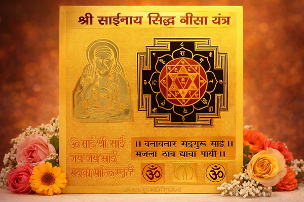 Shree Sainath Siddhi Yantra – Gold Plated (3×3 Inch)