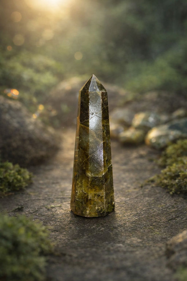 Natural Labradorite Crystal Tower – Protection & Transformation Healing Stone