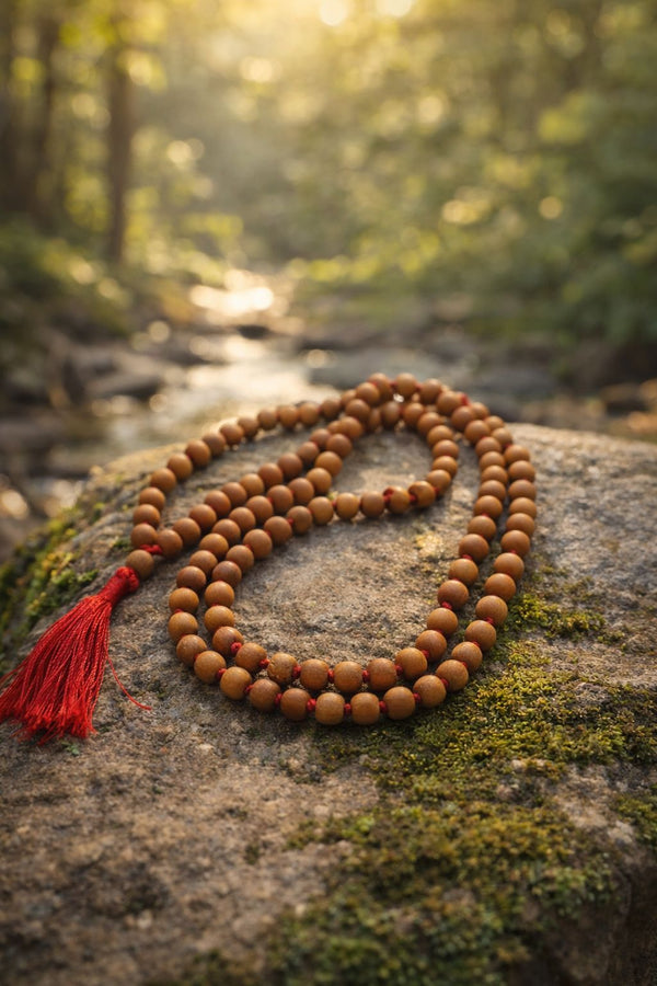 Chandan Mala – 8mm | 108+1 Sacred Beads