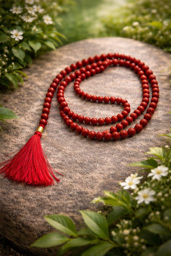 Red Jasper Mala – 8mm | 108+1 Beads