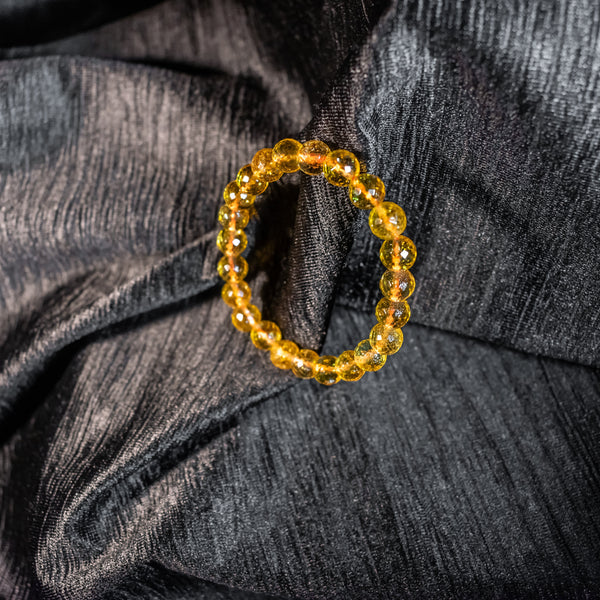 Natural Citrine Bracelet – Faceted Gemstone Beads, Bright Yellow Crystal Bracelet