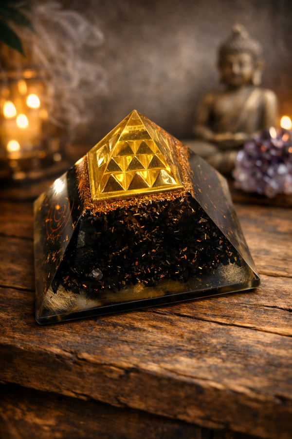 Black Tourmaline Pyramid – Protection & Negative Energy Shield Crystal