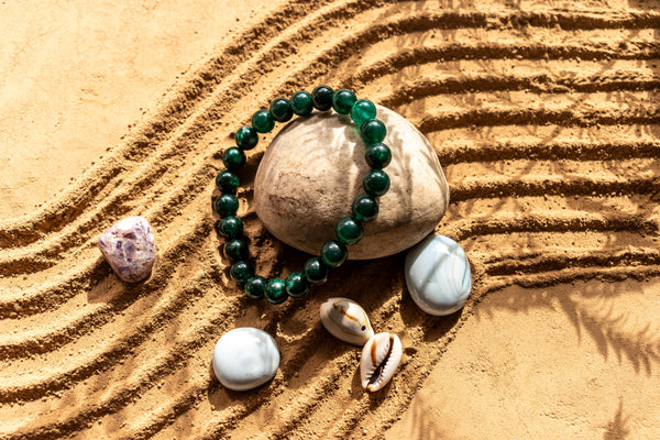 💚 Green Jade Bracelet – Natural Prosperity & Harmony Stone Beaded Bracelet