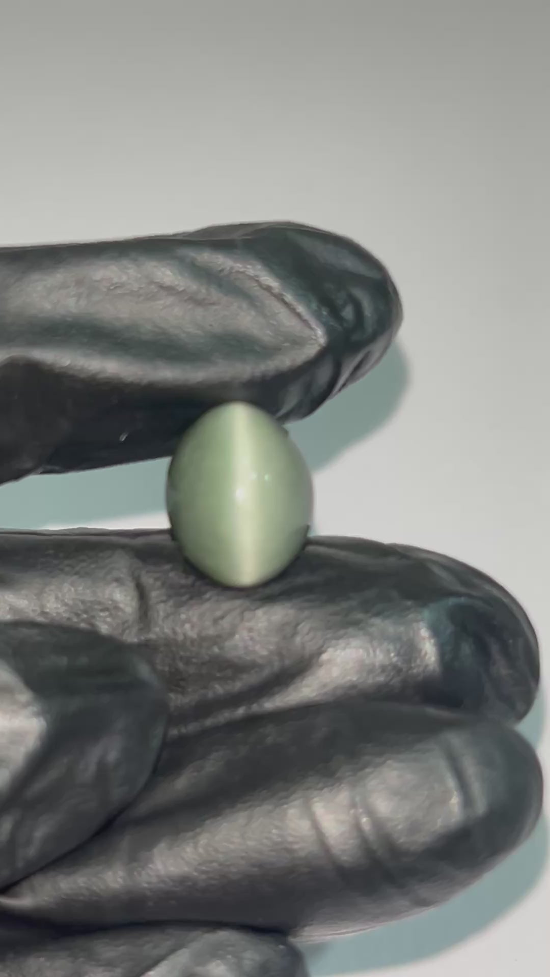 Green cat's eye gemstone