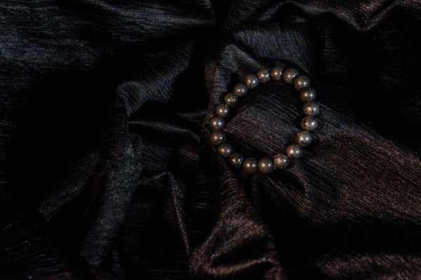 Raw Pyrite Bracelet – Natural Rough Pyrite Stone Beaded Bracelet