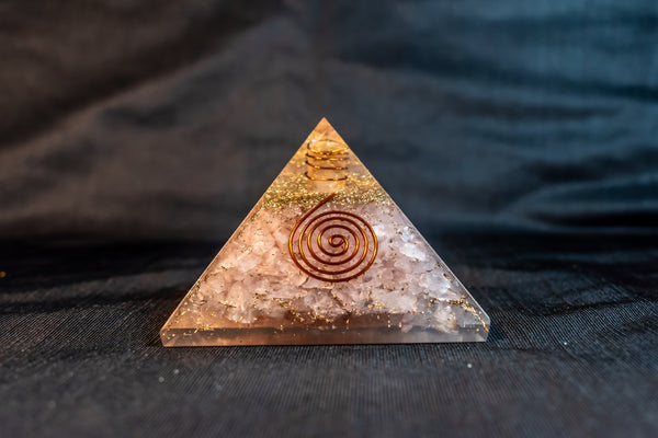 Premium Rose Quartz Pyramid – Spiritual Healing Crystal for Home & Altar